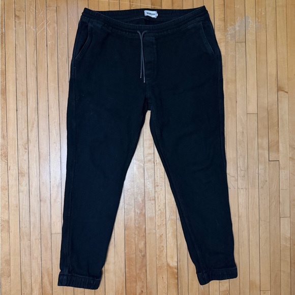 Taylor Stitch The Après Pant in Black Indigo Sashiko 100% Organic Cotton Sz. XL